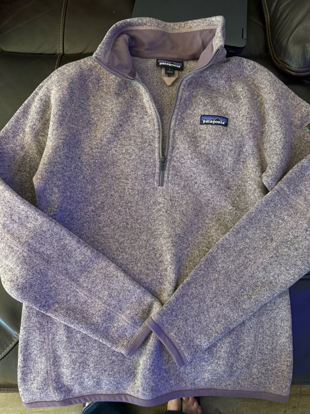 Patagonia Better Sweater Heathered Lavender Fleece Zip-Up